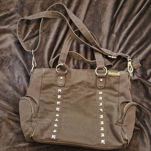 Sourpuss mini leda canvas studded purse